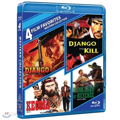 Western Collection 4 Film - Django Blu-ray Limited Edition 4-Disc Korea Import