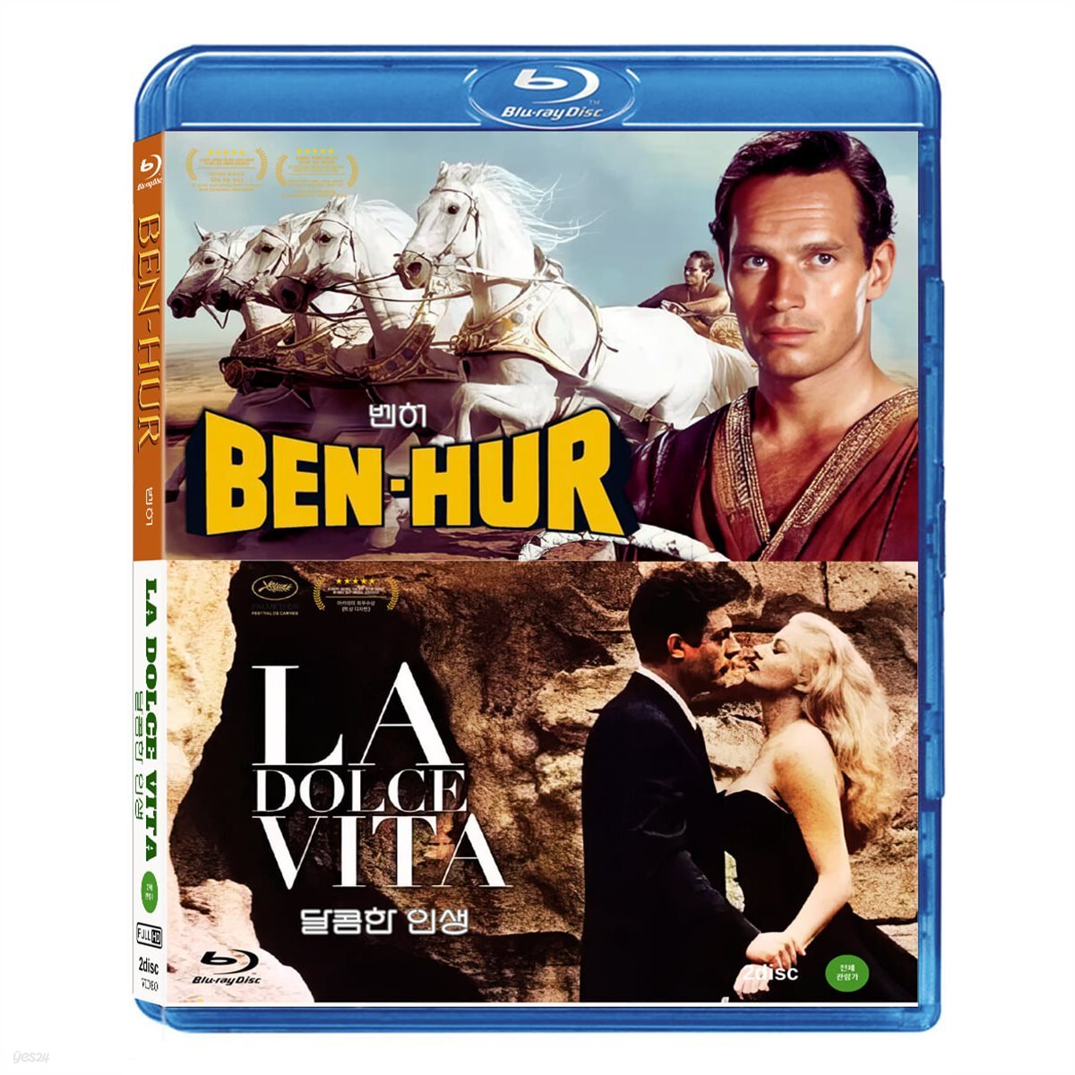 [Blu Ray - Widescreen] Ben Hur /La Dolce Vita Blu-ray 2-Disc Korea Import Region A