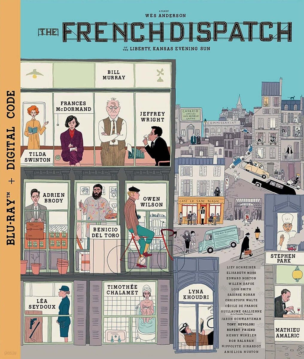 The French Dispatch Blu-ray 1-Disc Korea Import Region A English Sub