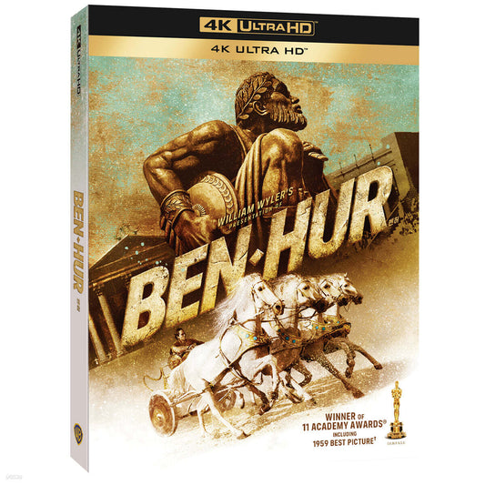 Ben-hur (1959) 4K UHD Blu-ray Slipcase Limited Edition 3-Disc Korea Import